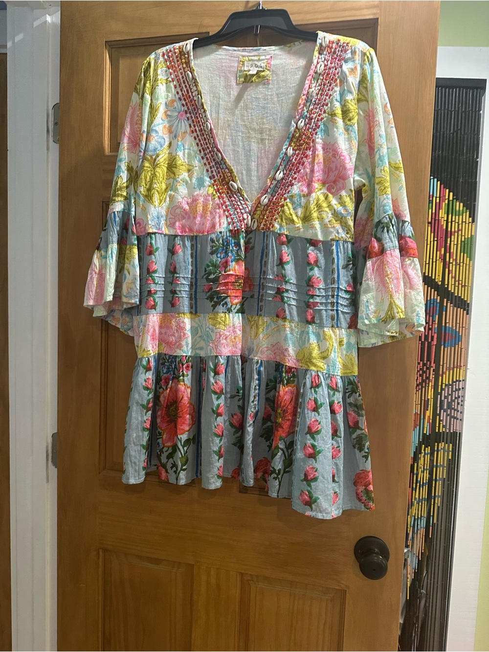 POL Floral Patchwork dress